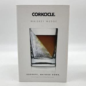 Corkcicle Whiskey Wedge Square Bourbon Glass With Silicone Ice Mold - Picture 1 of 4