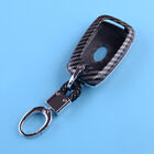 Carbon Fiber Style Key Fob Cover Case Chain Fit For Hyundai Santa Fe Elantra Gt
