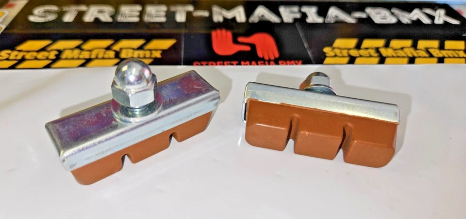 PASTILLAS DE FRENO DIA-COMPE ZAPATOS SALMÓN 1 par Fit OLD SCHOOL BMX FREESTYLE BICICLETA NUEVO Foto 1 de 1