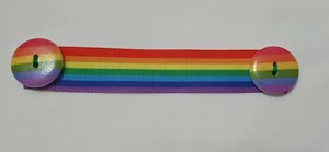 Rainbow Ear Savers/Mask extenders Headband Strap  For Face Mask Use ribbon. - Picture 1 of 2