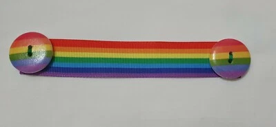 Rainbow Ear Savers/Mask extenders Headband Strap  For Face Mask Use ribbon. - Image 1 of 2