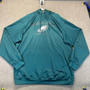 Philadelphia Eagles Hoodie Adult 2XLT Oversize Pullover Green Majestic - Picture 1 of 10