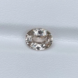 Piedra preciosa ovalada de circón melocotón natural de 3,31 quilates para collar regalo de boda - Imagen 1 de 5