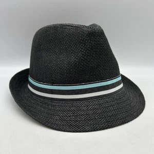 Urban Pipeline Fedora Nero con Fascia Azzurra e Bianca Uomo Taglia S/M - Foto 1 di 14