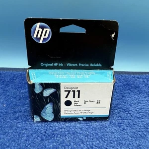 GENUINE HP 711 38ml Black Cartridge CZ129A DesignJet 1120 1520 SEALED 8/2026 - Picture 1 of 2