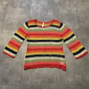 Stella Morgan Women’s Multi Colour Crochet Jumper Size 8/10 S/M - Picture 1 of 9