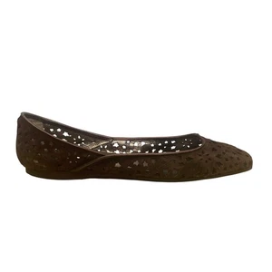 Jimmy Choo Damen Braun Wildleder Laser-Cut Flats Slipper Flache Schuhe Gr. 41,5 - Bild 1 von 8
