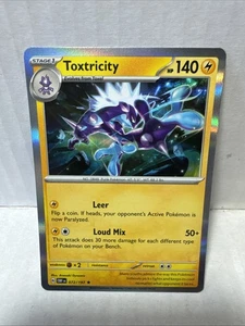 Pokemon Juego de Cartas Coleccionables Toxtricity Obsidian Flames 072/197 Holo Raro - Imagen 1 de 2