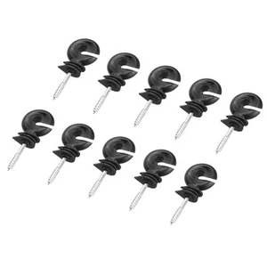 Electric Fence Insulator Screw-in Ring Insulator 25pcs for Wood Post Black - Picture 1 of 7