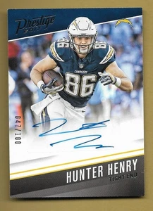 Hunter Henry 2017 Panini Prestige Autograph Auto SP Card #'D /100 NFL Patriots! - Bild 1 von 2