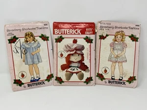 3 Butterick Strawberry Shortcake Doll & Childs Clothing Patterns 4825 6173 6402 - Picture 1 of 9