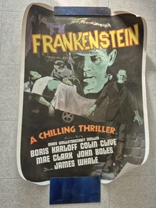 Vintage Frankenstein Movie Poster Litho Boris Karloff Portal Publications - Picture 1 of 6