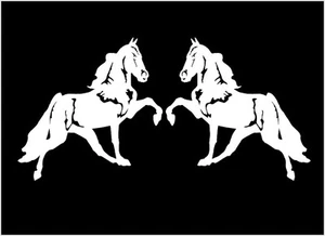 Tennessee Walking Horses Vinyl Decals Set of Four Walkers Two at 15", Two at 7" - Picture 1 of 1