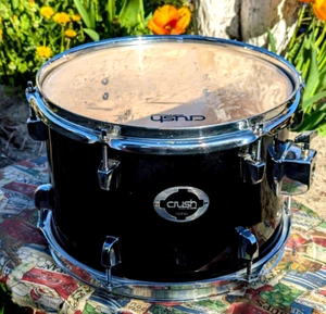 Rack Tom 12" made USA CRUSH- Alpha; GUSCIO DI BETULLA/PIOPPO; Nero. Ecc. Cond. - Foto 1 di 9