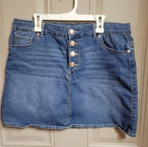 Blue Denim Adjustable Waist Girls Skirt Wonder Nation Size XLARGE 14-16 plus - Picture 1 of 6
