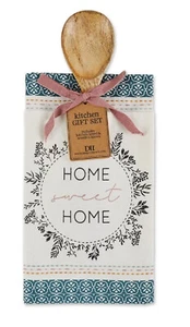 Juego de regalo para el hogar dulce incluye toalla de cocina envuelta con cuchara de madera - Imagen 1 de 2