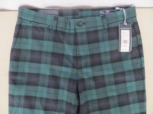 NEW Vineyard Vines Pants Men's 32 X 32 Blue Green Plaid Slim Fit Breaker Preppy - Picture 1 of 7