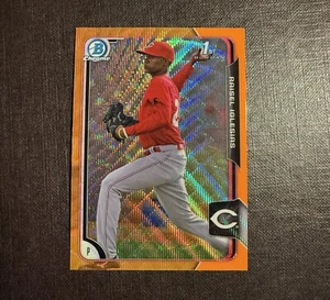 2015 1st Bowman Chrome Prospects Orange Wave Refractor Raisel Iglesias RC BCP103 - Picture 1 of 2