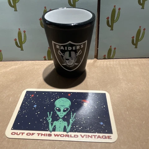 OAKLAND RAIDERS  NFL  Black CERAMIC SHOTGLASS Cover