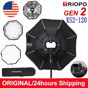 US TRIOPO KS2-120 120cm Octagon S Bracket Softbox For Godox Yongnuo Speedlite - Picture 1 of 18