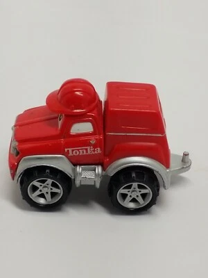 2000 Maisto Hasbro Tonka Little Chuck Red Hat Face Fire Truck Plastic 2.5 " - Image 1 of 4