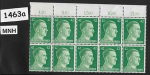 MNH stamp block Sc 529 / Adolf Hitler / PF42 / WWII Germany / 1944    #1463a - Picture 1 of 1