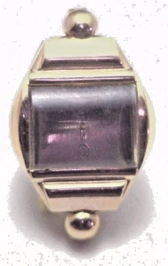 NOS Antique Commodore Watch Case Co 10k Yellow Gold GF Womens Wrist Watch Case - Picture 1 of 12