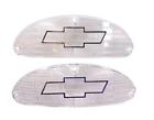 55 Chevy Clear Parklight Lenses with Bowtie and Chrome Trim 1955 Chevrolet New