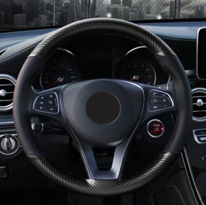 DIY Universal 37-39 cm PU Leather Car SUV Truck Steering Wheel Cover Anti-Slip - Picture 1 of 9