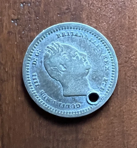 Great Britain 1831 William IV Maundy Gulillmus IIII Silver 2 Two Pence Holed Cover