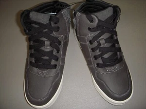 Cat & Jack Brice Lace-Up + Zipper High-Top Sneakers Youth Boy's Sizes - Dk Grey - Picture 1 of 5