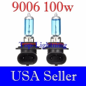 9006-HB4 100W White Xenon Halogen 5000K Headlight 2x Lamp Bulbs #xf2 Fog Light - Picture 1 of 9