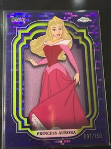 2024 Topps Chrome Disney PRINCESS AURORA Purple And Green Pulsar 091/150 #26 - Picture 1 of 2