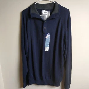 Basic Editions Sweater Mens Large Color Blue NWT - Picture 1 of 12