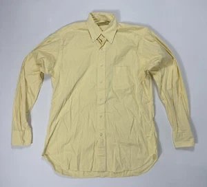 Paul Stuart Cotton Pinpoint Oxford Button Shirt Men’s 15-34 Yellow VTG Career - Picture 1 of 9