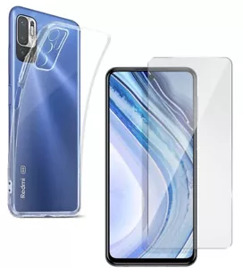 Per XIAOMI REDMI NOTE 10 5G COVER CUSTODIA SILICONE + PELLICOLA VETRO TEMPERATO - Zdjęcie 1 z 15