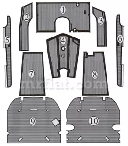 Lancia Ardea Rubber Mat #1 New - Bild 1 von 1