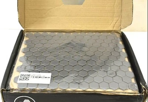 Pack of 10 Mosaic Tile Matte Dark Grey Frost Moka Glass Daltile Hexagon Tile 12" - Picture 1 of 11