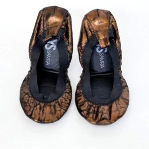 Yosi Samra Samara Foldable Bronze Metallic Ballet Flats Shoes Sz 5 Womens - Picture 1 of 2
