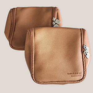 SET OF 2 United Airlines Business First Class Doppler Amenity Travel Bag Leather - Picture 1 of 8