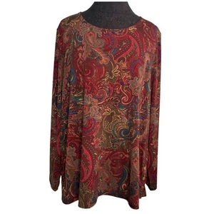 Appleseed's Bluse Shirt Top Damen Gr. XL Paisley Herbst Winter Freizeit Lagenlook - Bild 1 von 12