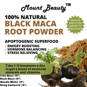 Original Black Maca Root Powder 100g / Use as a Maca Coffee For Men - Picture 1 of 5