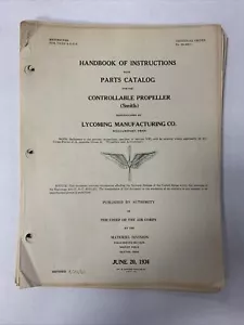 Lycoming Controllable Propellers HB of Instructions with Parts Catalog Original - Picture 1 of 12