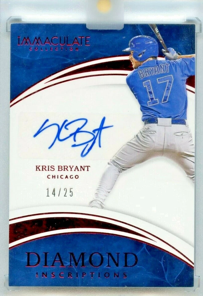 KRIS BRYANT 2016 Immaculate Collection Diamond Inscriptions RED AUTOGRAPH /25   - Image 1 of 1