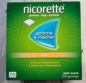 Nicorette gomme à macher fruits 2 mg Nicorette Chewing Gum fruits 2mg - Imagen 1 de 3