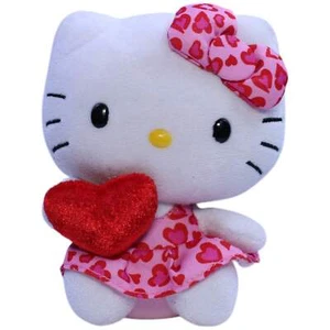 Hello Kitty by Sanrio, Katze mit Herz & Herzkleid Kuscheltier 15 cm, gebraucht v - Bild 1 von 9