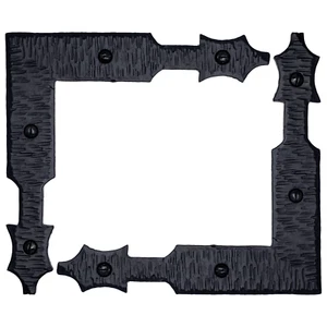 Paquete de 2 soportes decorativos de esquina en L de 5,5", soporte de ángulo recto de lanza rústica, hierro - Imagen 1 de 7