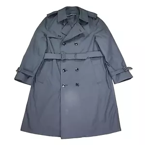Air Force Issued Trench Coat Mens 42R Blue Double Breasted Removable Liner Belt - Picture 1 of 16