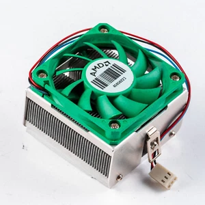 AMD Athlon XP Socket A 462 Stock Cooler Aluminum Heatsink Green Fan - Afbeelding 1 van 4