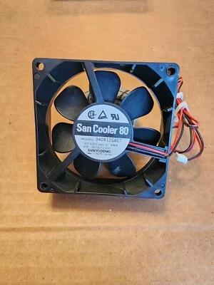 Ventilador de refrigeración SANYO Cooler 80 9A0812G407 DC 12V 0,38A para Wolf Cooktop ¡USADO! Foto 1 de 4